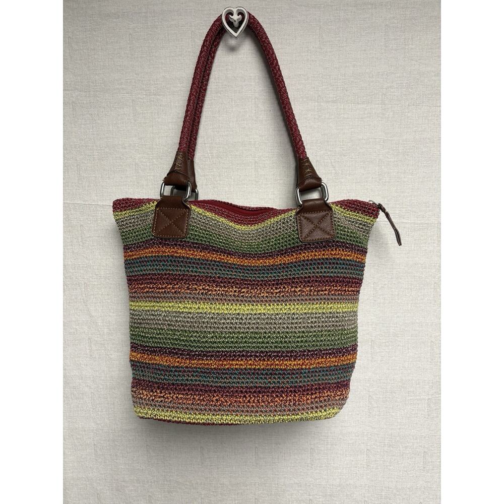 The Sak Multi Color Crochet Shoulder Bag Tote Purse